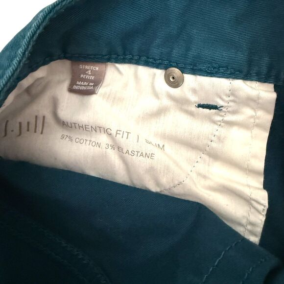 GUC Women's JJill Authentic Fit Slim Size 4P Dark Teal - Picture 4 of 4